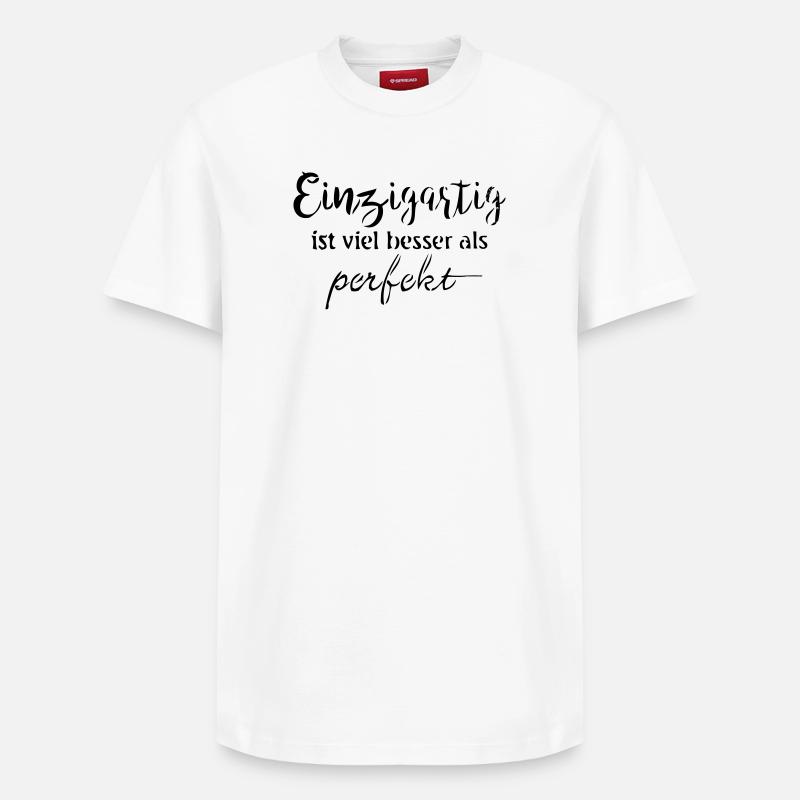 Einzigartig - Relaxed Unisex Supima Cotton T-Shirt – von SPREAD - Weiß
