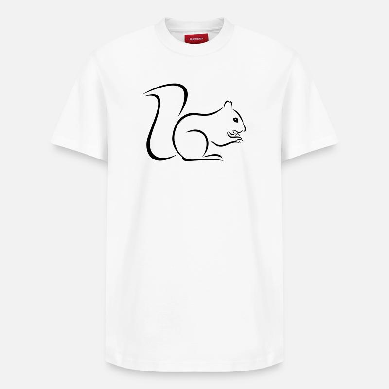 Écureuils - T-shirt unisexe décontracté en coton Supima – de SPREAD - blanc