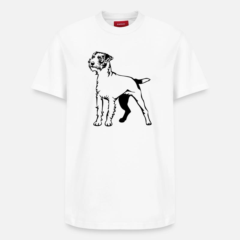 Parson Russell Terrier - T-shirt unisexe décontracté en coton Supima – de SPREAD - blanc