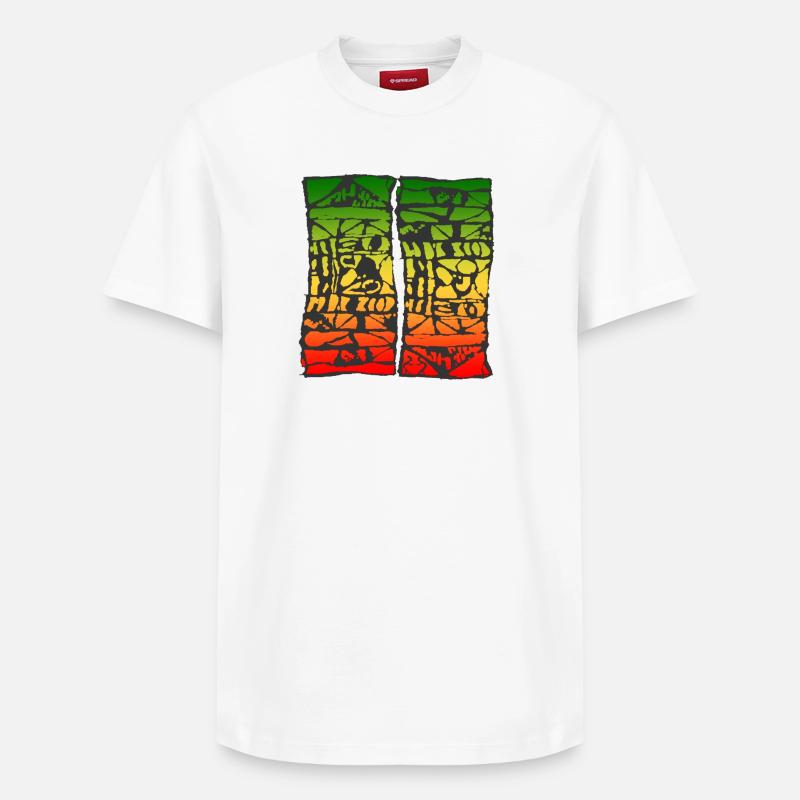 reggae 2907 - T-shirt unisexe décontracté en coton Supima – de SPREAD - blanc