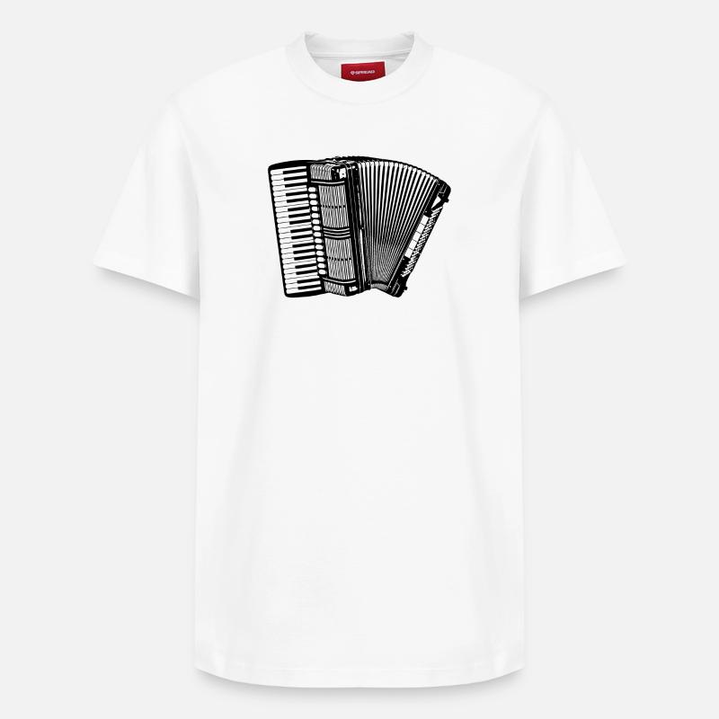 Accordéon - T-shirt unisexe décontracté en coton Supima – de SPREAD - blanc