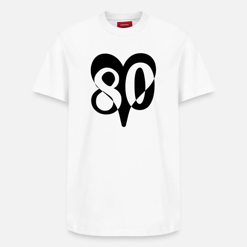 80e anniversaire - T-shirt unisexe décontracté en coton Supima – de SPREAD - blanc