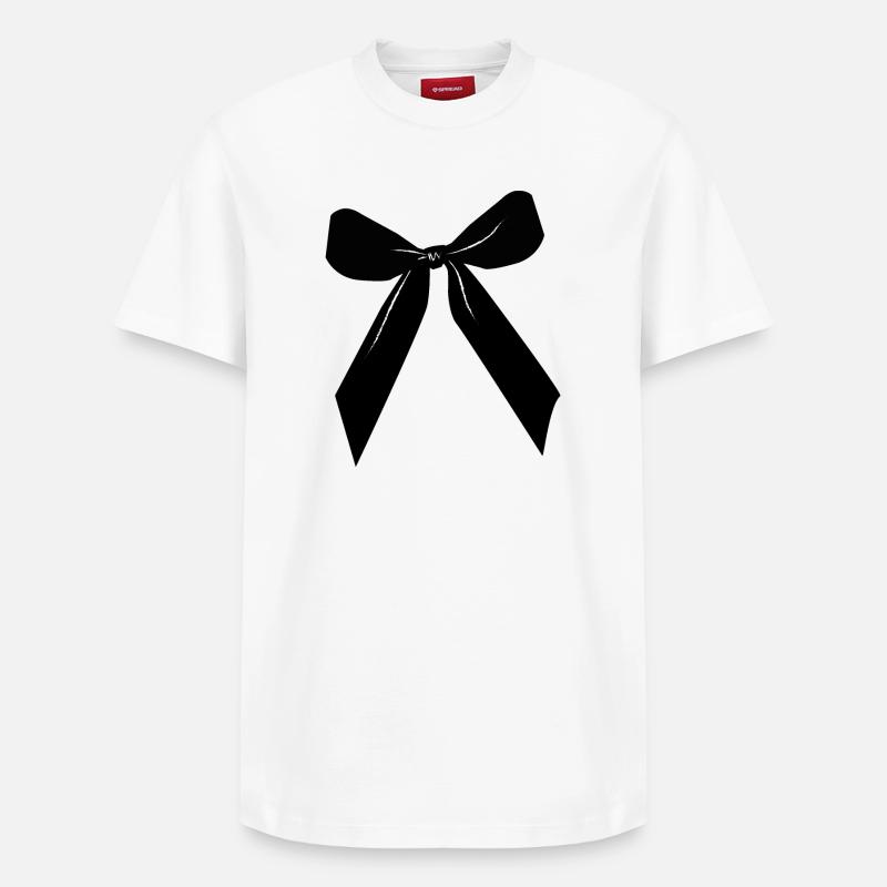Boucle noire - T-shirt unisexe décontracté en coton Supima – de SPREAD - blanc