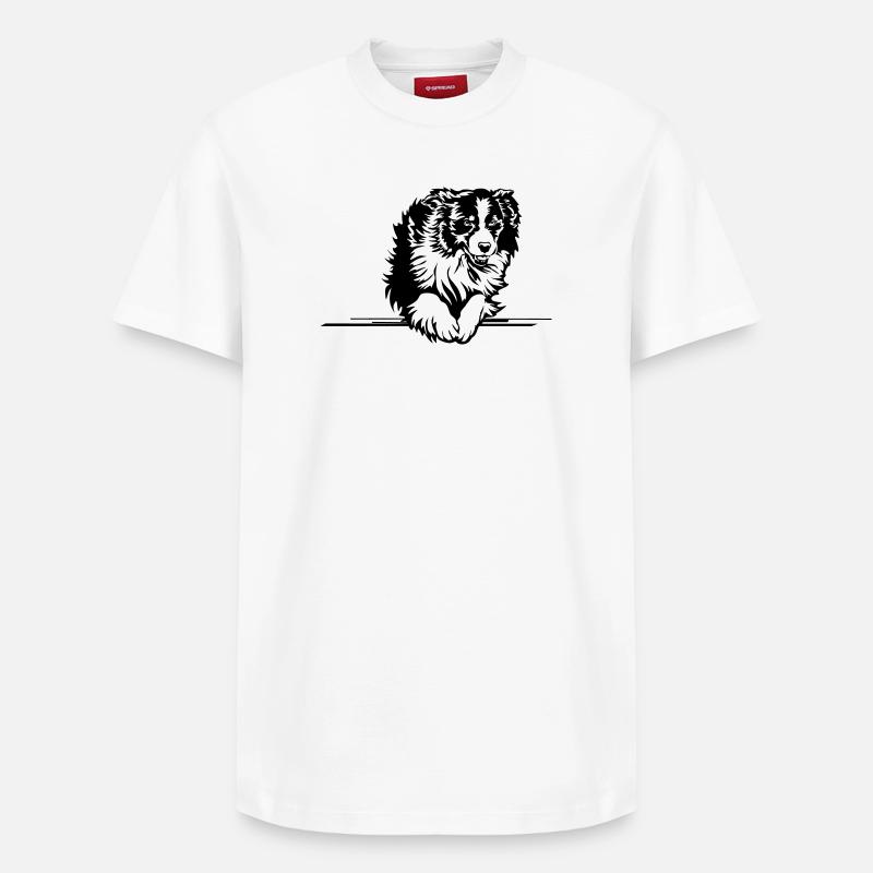 Australian Shepherd - Relaxed Unisex Supima Cotton T-Shirt – by SPREAD - white
