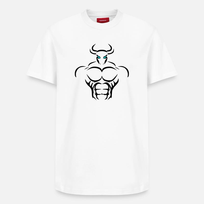 Alpha Taurus Deluxe - T-shirt unisexe décontracté en coton Supima – de SPREAD - blanc