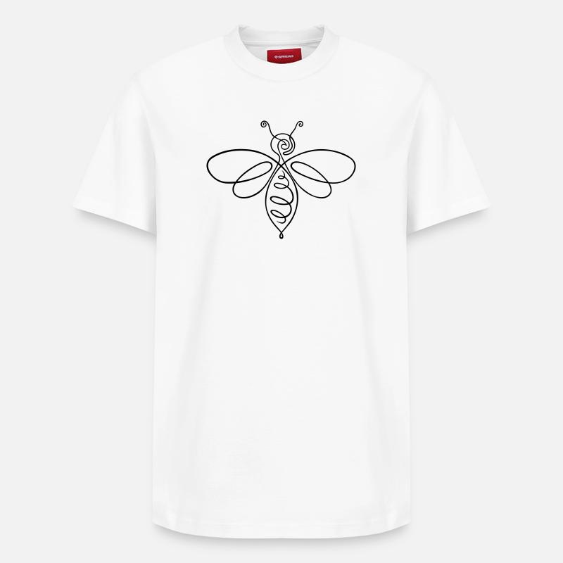 Biene Bienchen One Line - Relaxed Unisex Supima Cotton T-Shirt – von SPREAD - Weiß