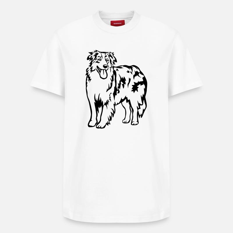 Australian Shepherd - Relaxed Unisex Supima Cotton T-Shirt – by SPREAD - white
