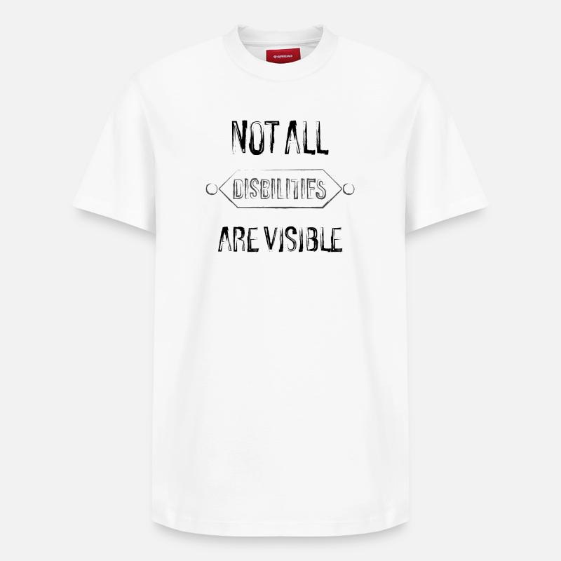 not all disabilities. - T-shirt unisexe décontracté en coton Supima – de SPREAD - blanc