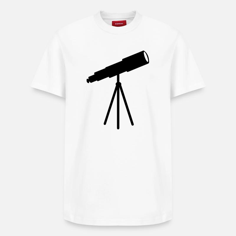 Télescope Stargazer - T-shirt unisexe décontracté en coton Supima – de SPREAD - blanc