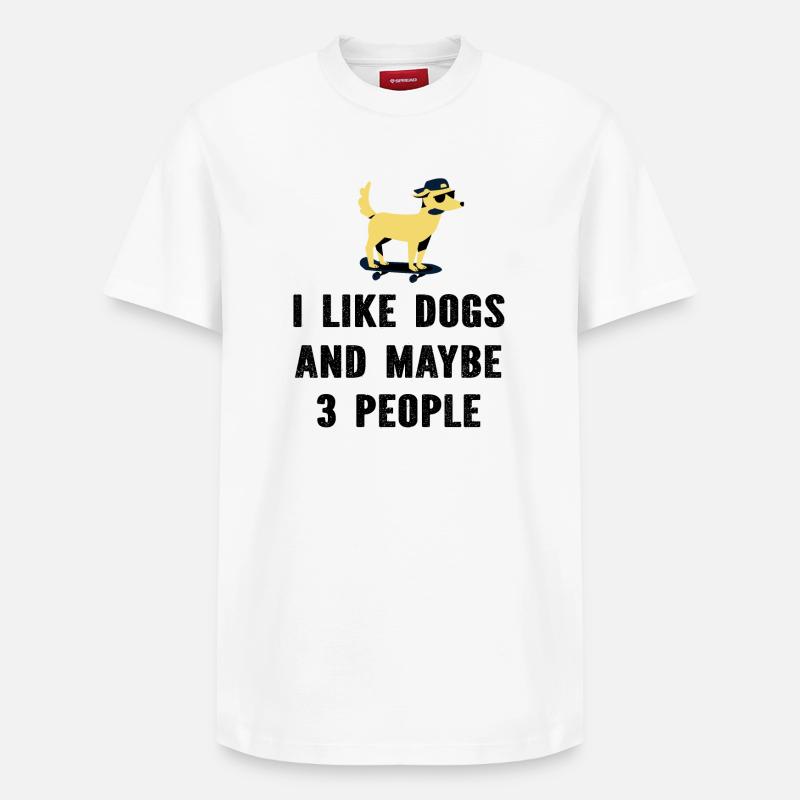 Chiens Chiens - T-shirt unisexe décontracté en coton Supima – de SPREAD - blanc