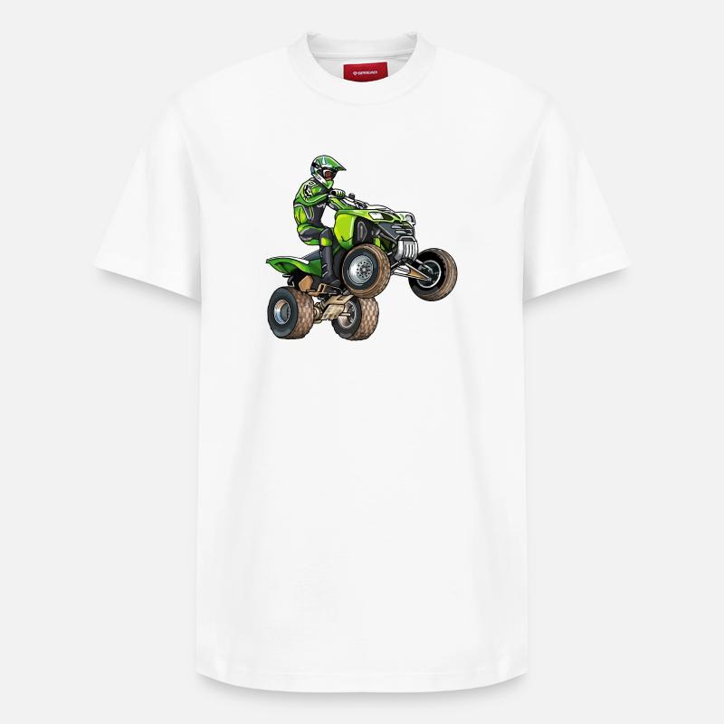 Quad Moto - T-shirt unisexe décontracté en coton Supima – de SPREAD - blanc