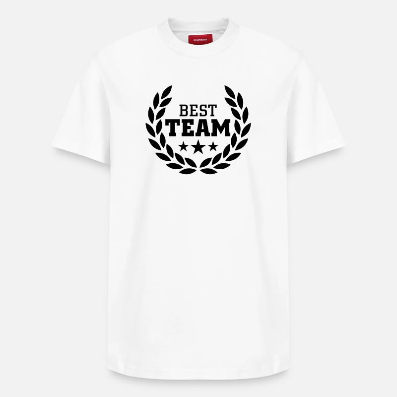 Best Team - Relaxed Unisex Supima Cotton T-Shirt – by SPREAD - white