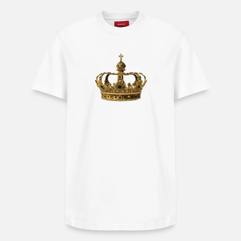 Krone - Relaxed Unisex Supima Cotton T-Shirt – von SPREAD - Weiß