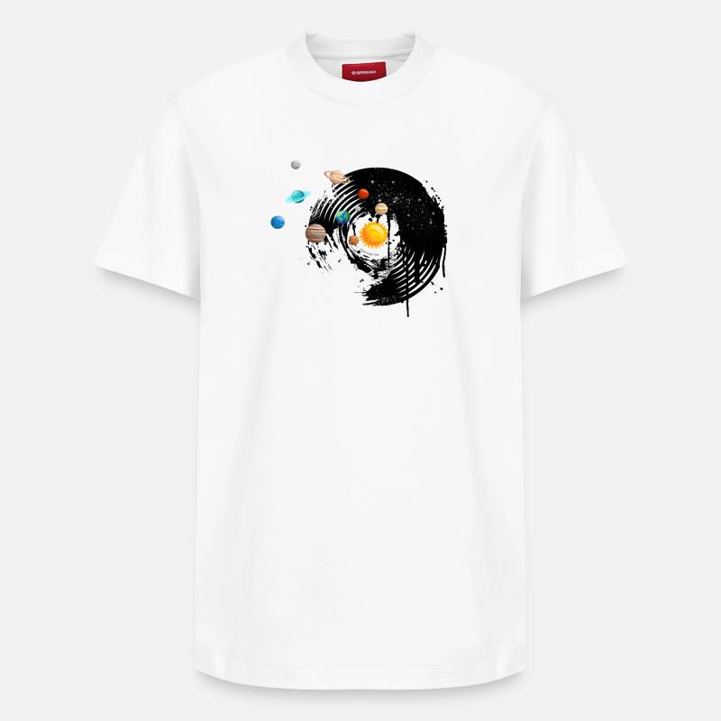 Disque vinyle - T-shirt unisexe décontracté en coton Supima – de SPREAD - blanc