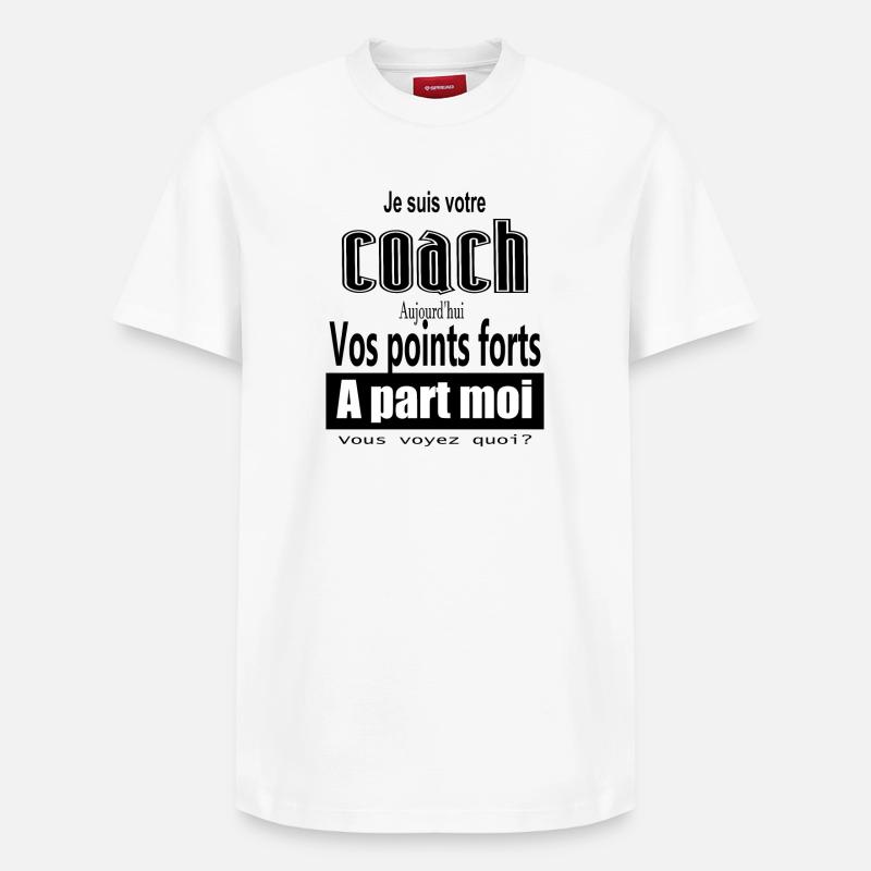 coach vos points fort - T-shirt unisexe décontracté en coton Supima – de SPREAD - blanc