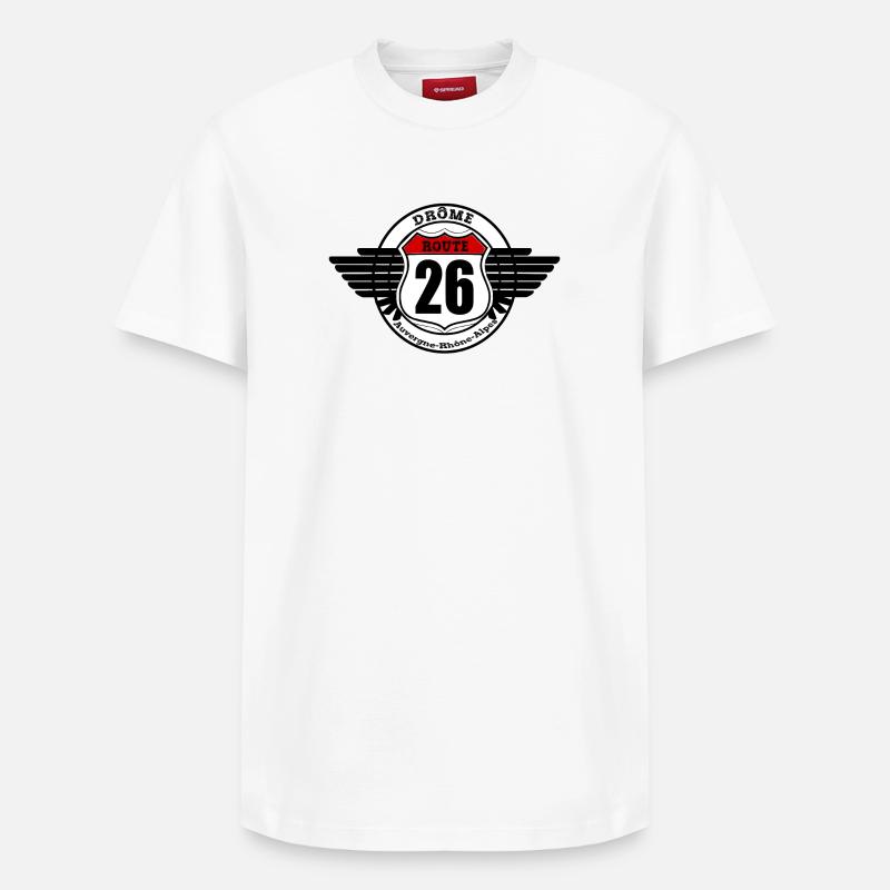 LA ROUTE 26 - T-shirt unisexe décontracté en coton Supima – de SPREAD - blanc