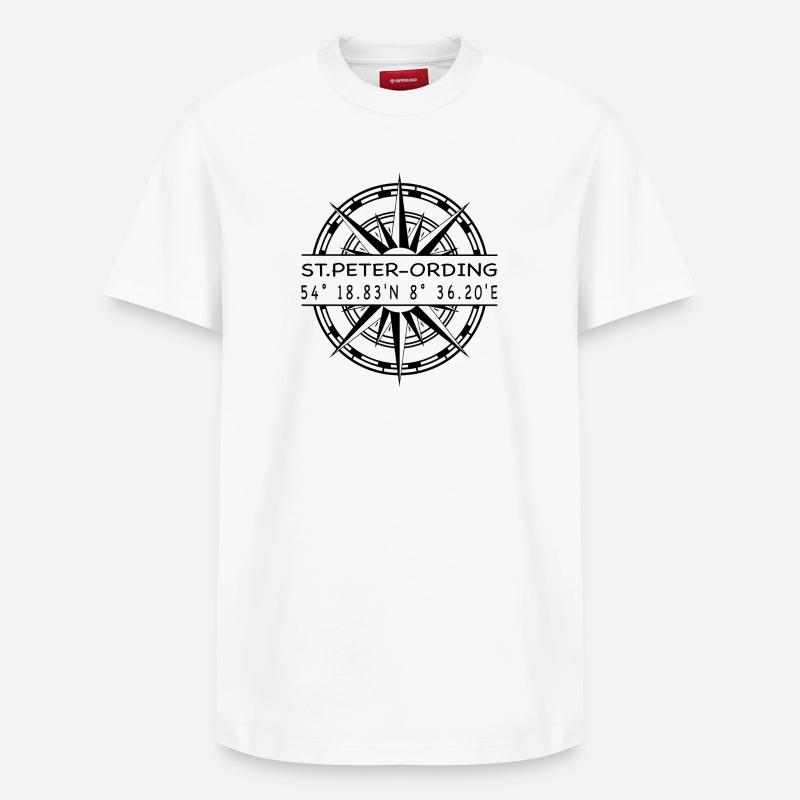 St Peter Ording - Relaxed Unisex Supima Cotton T-Shirt – von SPREAD - Weiß