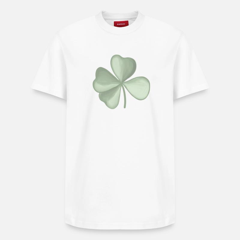 Pastel à feuilles de trèfle - T-shirt unisexe décontracté en coton Supima – de SPREAD - blanc