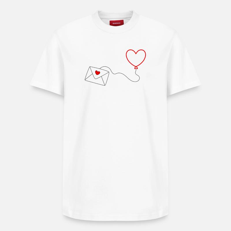 Saint-Valentin, Saint-Valentin, Saint-Valentin - T-shirt unisexe décontracté en coton Supima – de SPREAD - blanc
