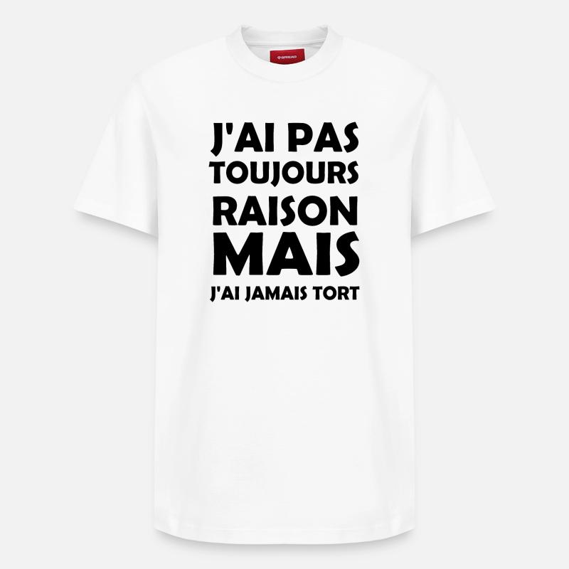 Toujours Raison - T-shirt unisexe décontracté en coton Supima – de SPREAD - blanc