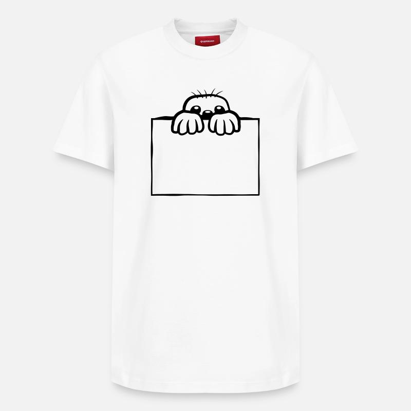 Shield Mole Design - Relaxed Unisex Supima Cotton T-Shirt – by SPREAD - white