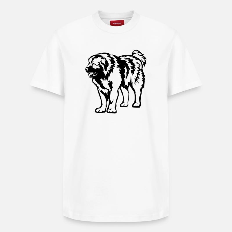 Ovcharka caucasien - T-shirt unisexe décontracté en coton Supima – de SPREAD - blanc