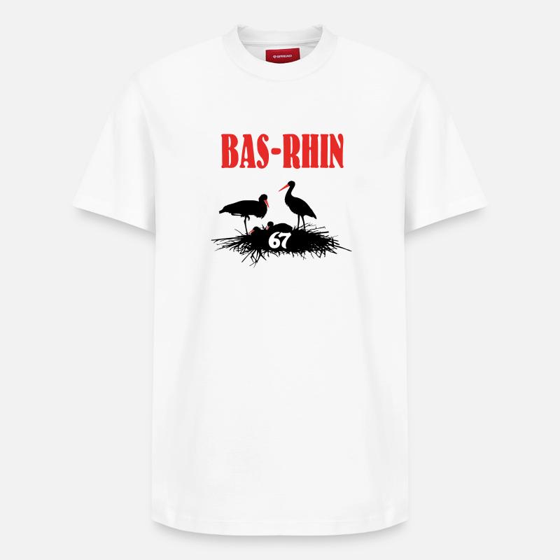 Bas-Rhin - T-shirt unisexe décontracté en coton Supima – de SPREAD - blanc