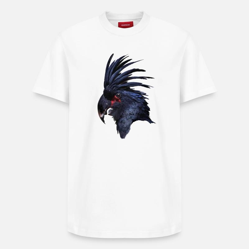 Perroquet - T-shirt unisexe décontracté en coton Supima – de SPREAD - blanc