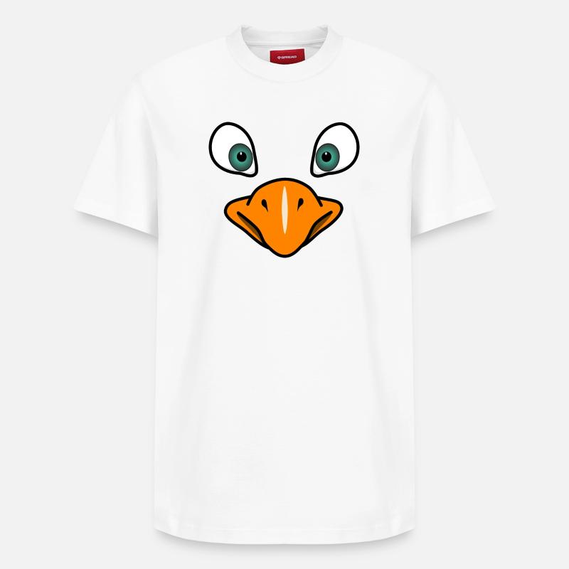 Visage d’oiseau - T-shirt unisexe décontracté en coton Supima – de SPREAD - blanc