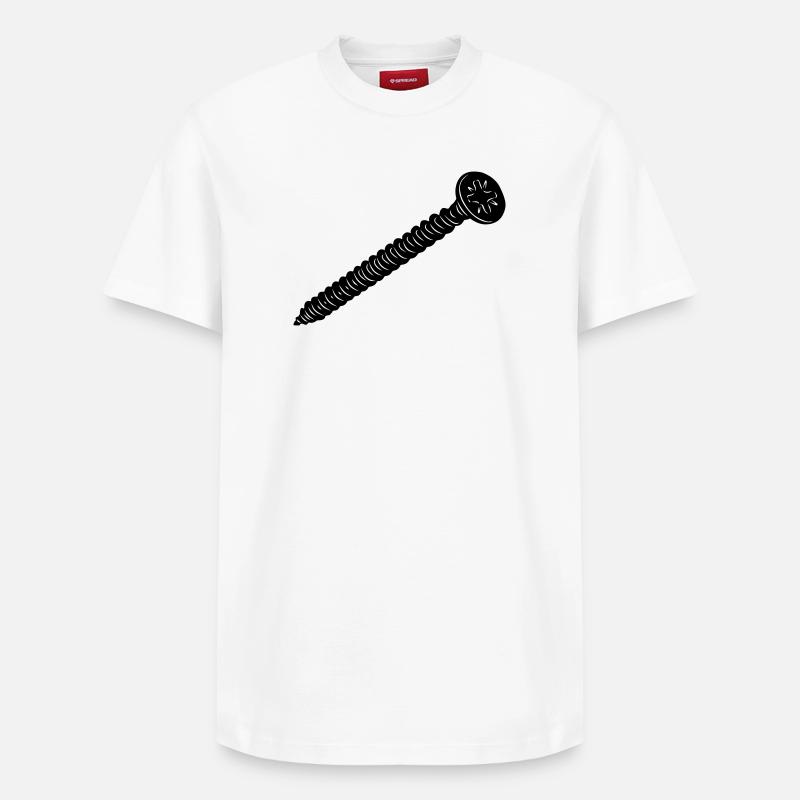 Screw for plug - Relaxed Unisex Supima Cotton T-Shirt – by SPREAD - white