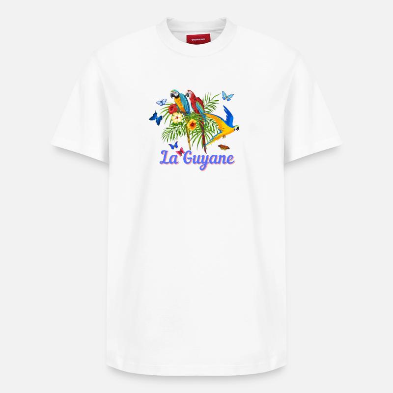 La Guyane - T-shirt unisexe décontracté en coton Supima – de SPREAD - blanc