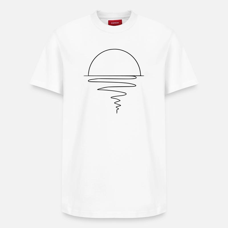 Sunset - Relaxed Unisex Supima Cotton T-Shirt – von SPREAD - Weiß