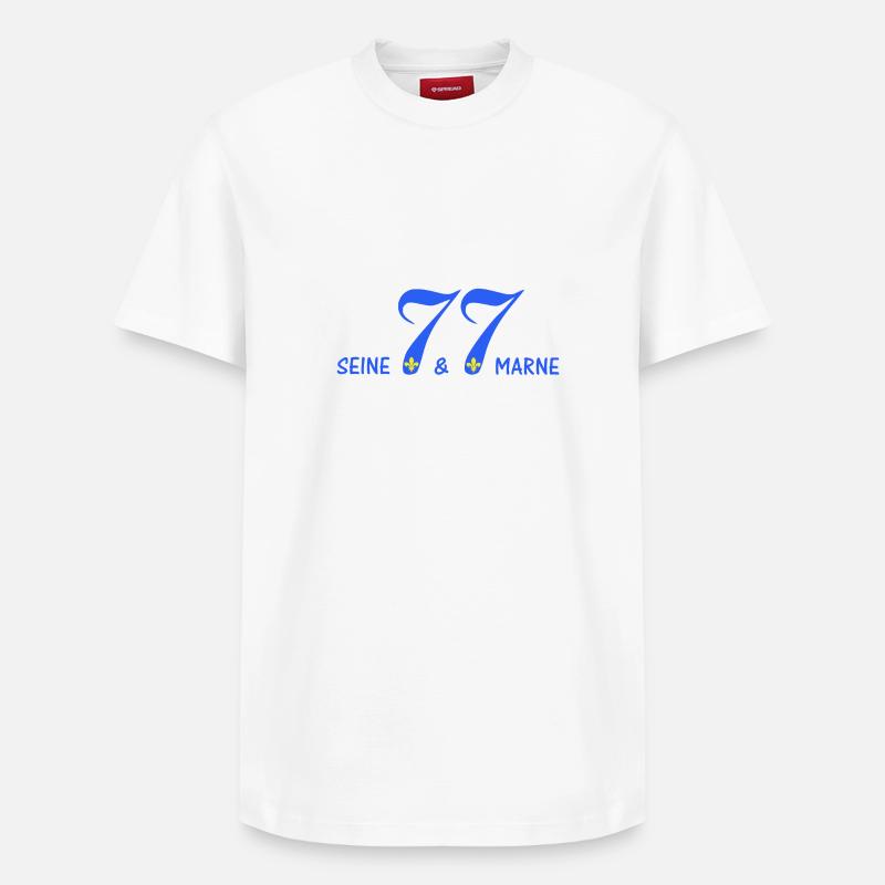 Seine et marne - T-shirt unisexe décontracté en coton Supima – de SPREAD - blanc