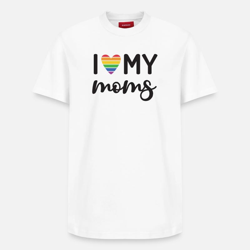 J’aime mes mamans - T-shirt unisexe décontracté en coton Supima – de SPREAD - blanc