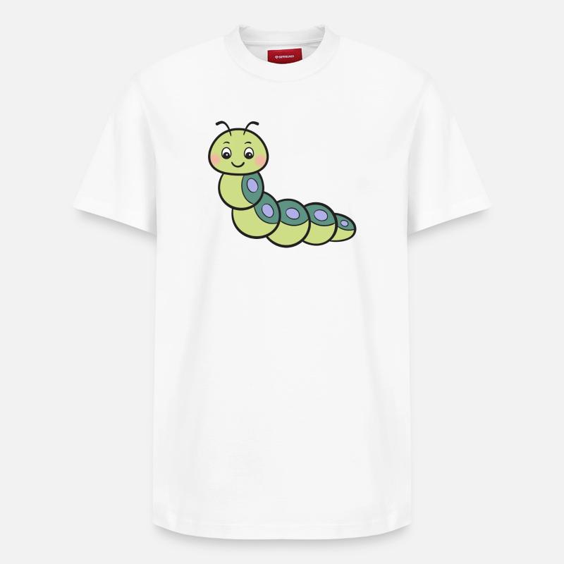 Raupe - Relaxed Unisex Supima Cotton T-Shirt – von SPREAD - Weiß