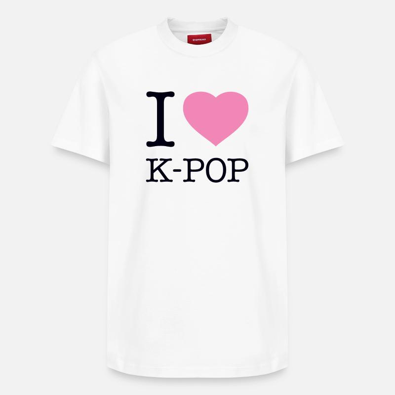 J’ADORE LA K-POP - T-shirt unisexe décontracté en coton Supima – de SPREAD - blanc