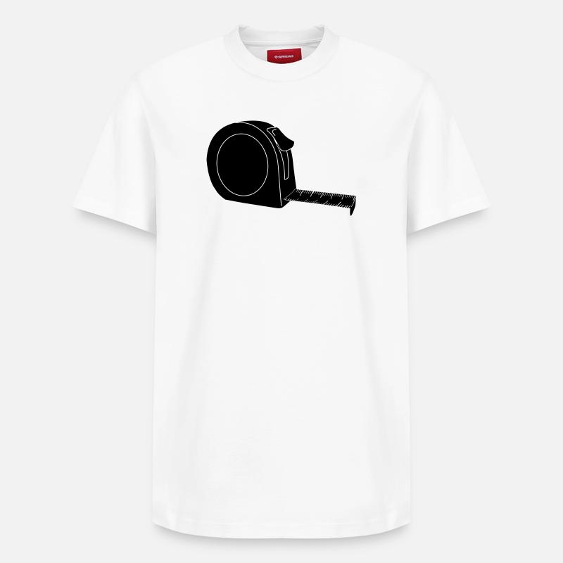 Rollengrößenmessung lind - Relaxed Unisex Supima Cotton T-Shirt – von SPREAD - Weiß