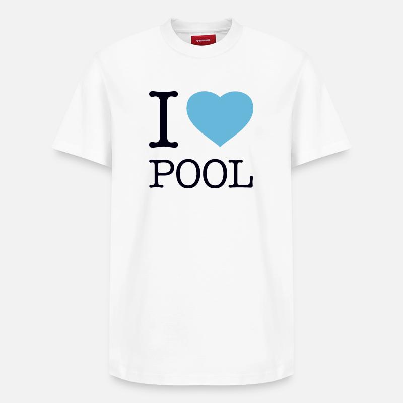 J’ADORE LA PISCINE - T-shirt unisexe décontracté en coton Supima – de SPREAD - blanc