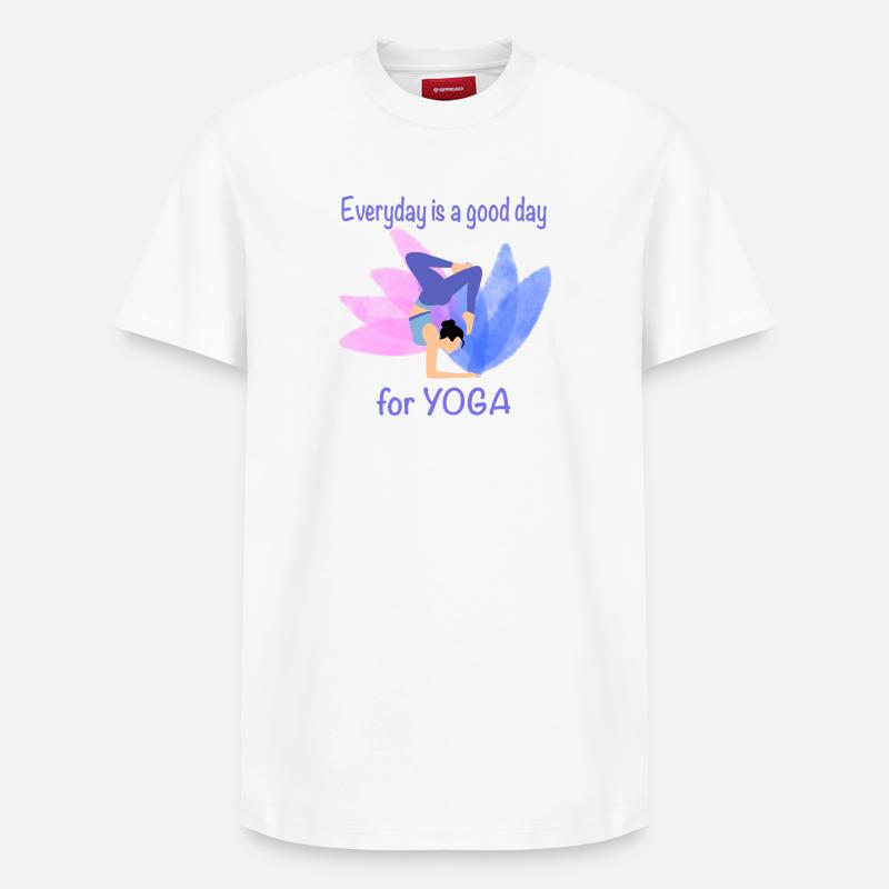 Yoga - T-shirt unisexe décontracté en coton Supima – de SPREAD - blanc
