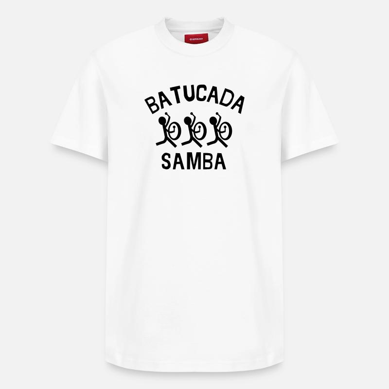 Batucada, Samba, Karneval, Rio - Relaxed Unisex Supima Cotton T-Shirt – von SPREAD - Weiß
