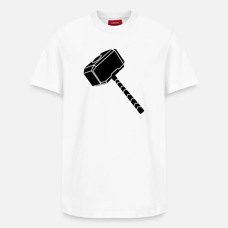 Marteau Thor - T-shirt unisexe décontracté en coton Supima – de SPREAD - blanc