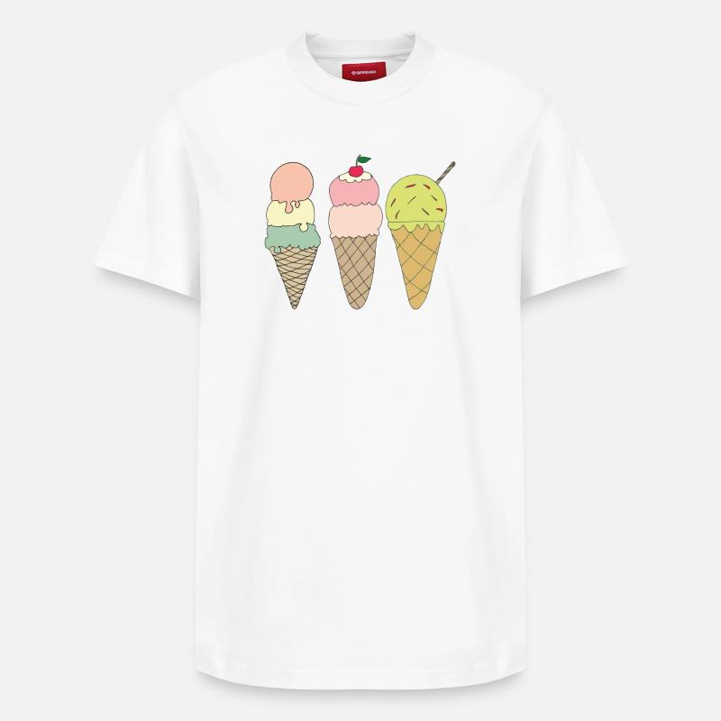 variations de glace - T-shirt unisexe décontracté en coton Supima – de SPREAD - blanc