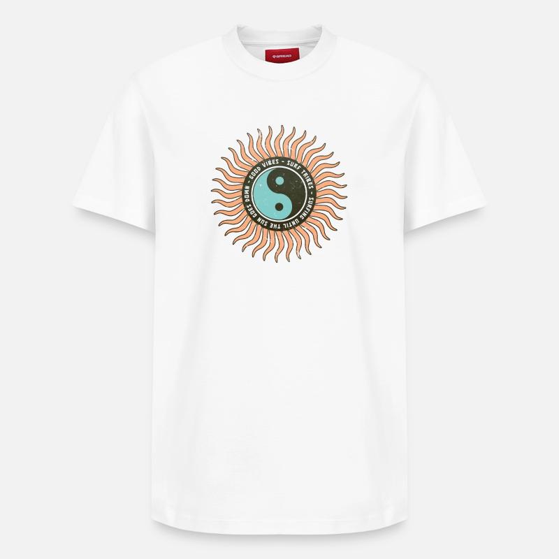 Surfdesign – Surf Tribes - Relaxed Unisex Supima Cotton T-Shirt – von SPREAD - Weiß