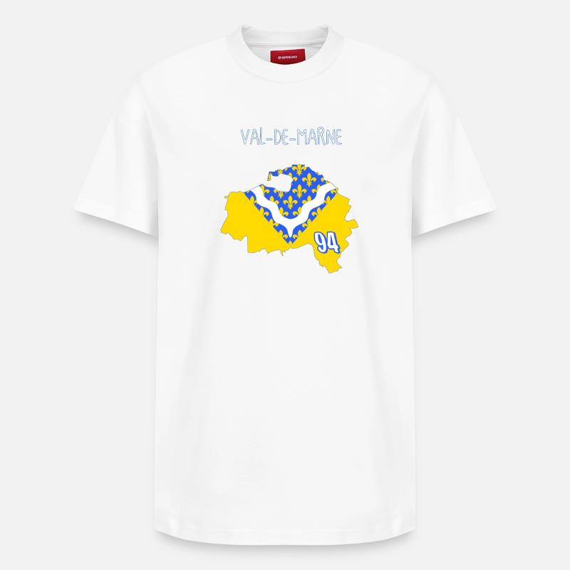 Val de marne - T-shirt unisexe décontracté en coton Supima – de SPREAD - blanc