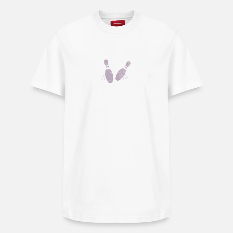 quilles de bowling - T-shirt unisexe décontracté en coton Supima – de SPREAD - blanc