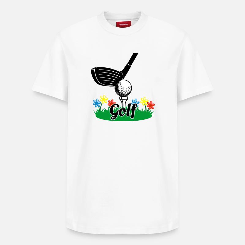 Bâton de golf - T-shirt unisexe décontracté en coton Supima – de SPREAD - blanc