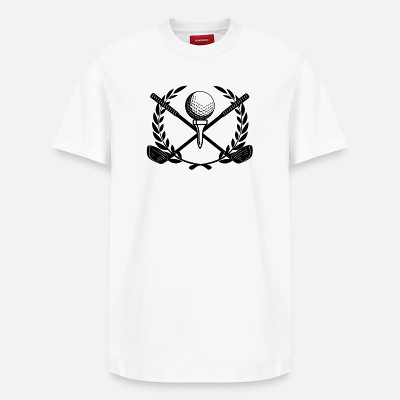 Couronne de laurier Golfin - T-shirt unisexe décontracté en coton Supima – de SPREAD - blanc