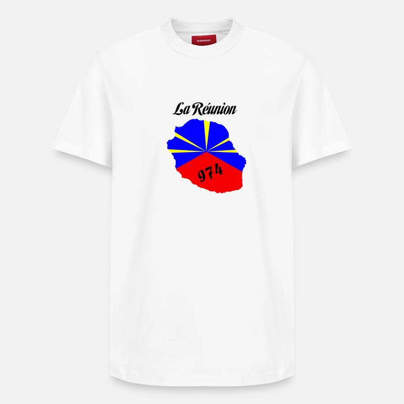 la réunion - T-shirt unisexe décontracté en coton Supima – de SPREAD - blanc
