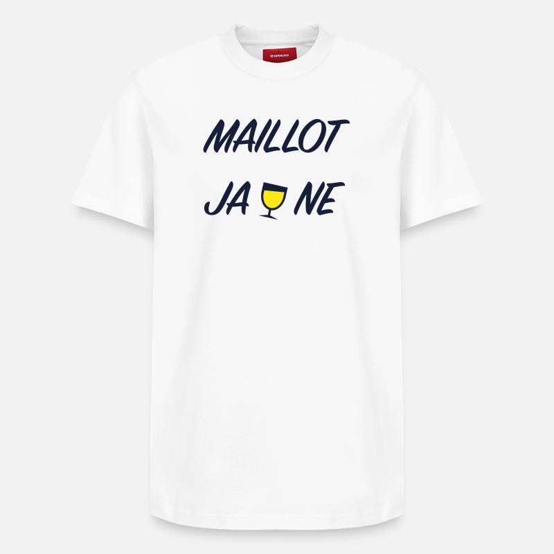 Maillot jaune - T-shirt unisexe décontracté en coton Supima – de SPREAD - blanc