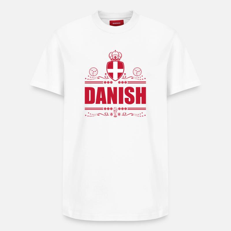 DANOIS - DANEMARK - T-shirt unisexe décontracté en coton Supima – de SPREAD - blanc